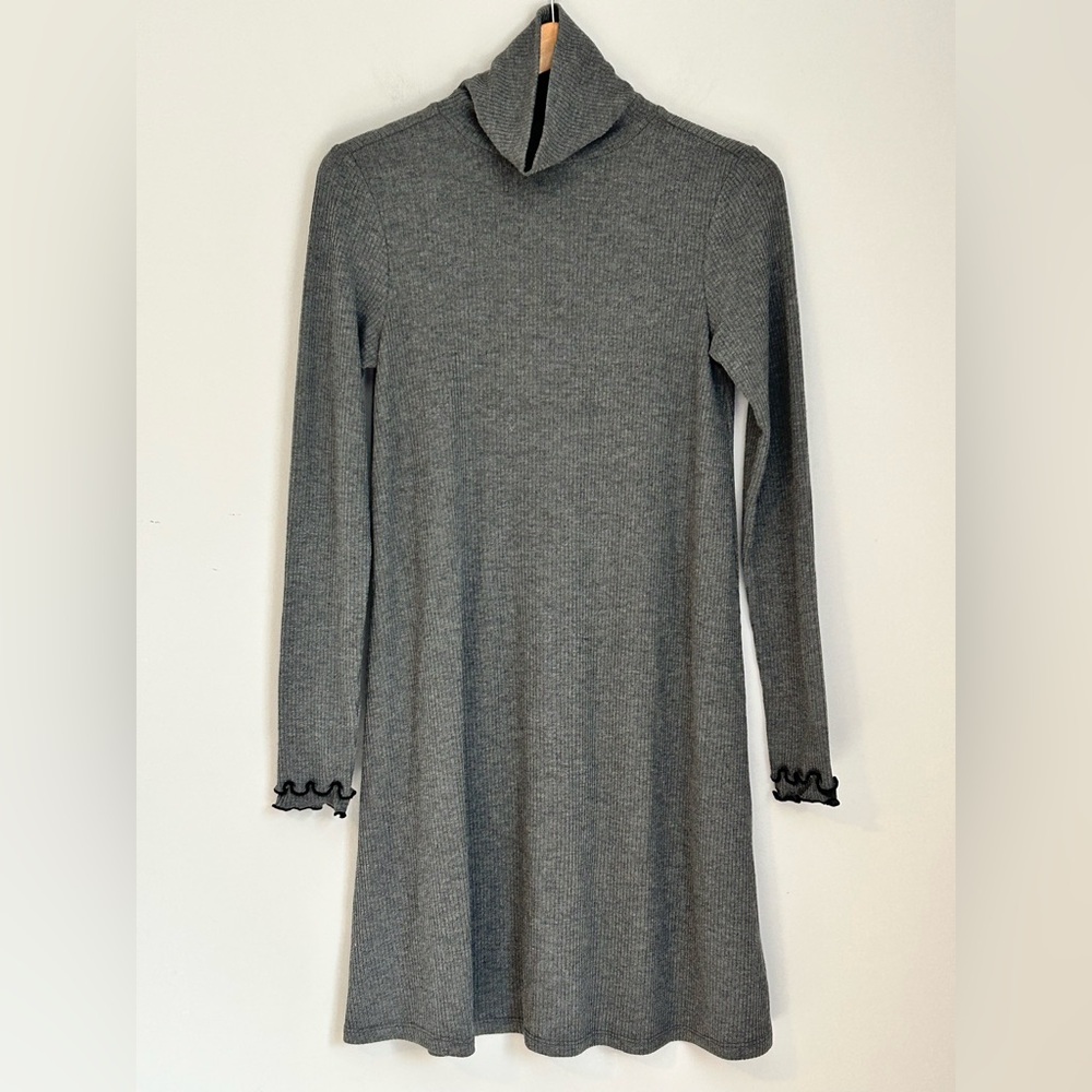NWOT Hatley Gray Ribbed Knit Mock Neck Dress Size S/P